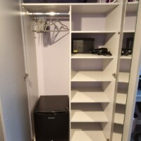 Wardrobe, fridge, safe Bed and breakfast room facilities